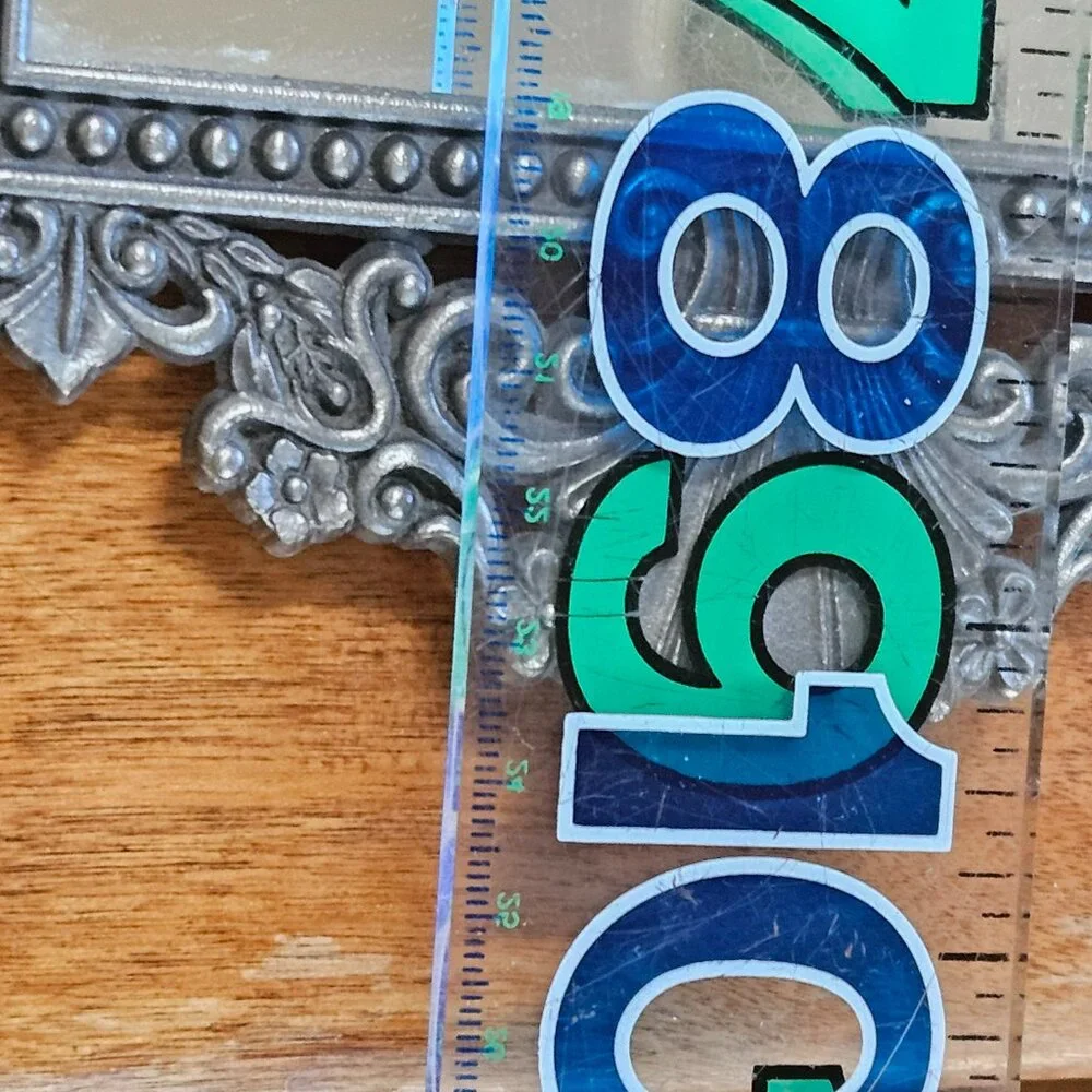beautiful vintage ornate mirror has hook for hanging